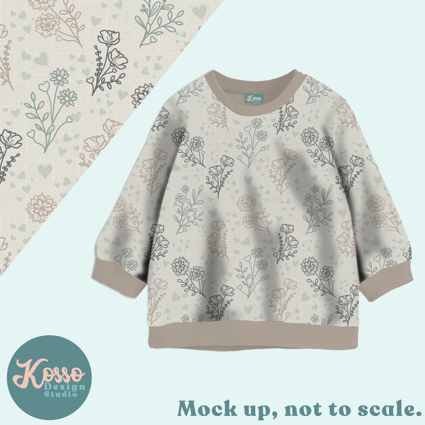 Hand drawn seamless design - sublimation pattern- digital repeat seamless design - alternative, retro, pretty digitally drawn seamless design