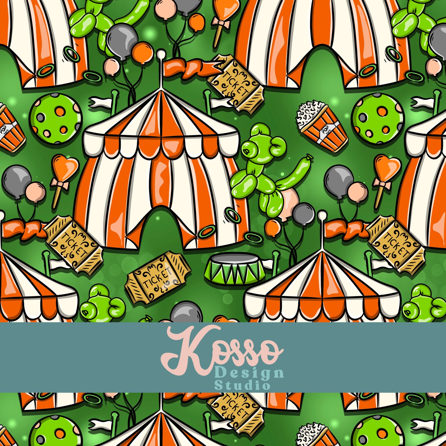 Exclusive Fun Fair Circus Seamless Design