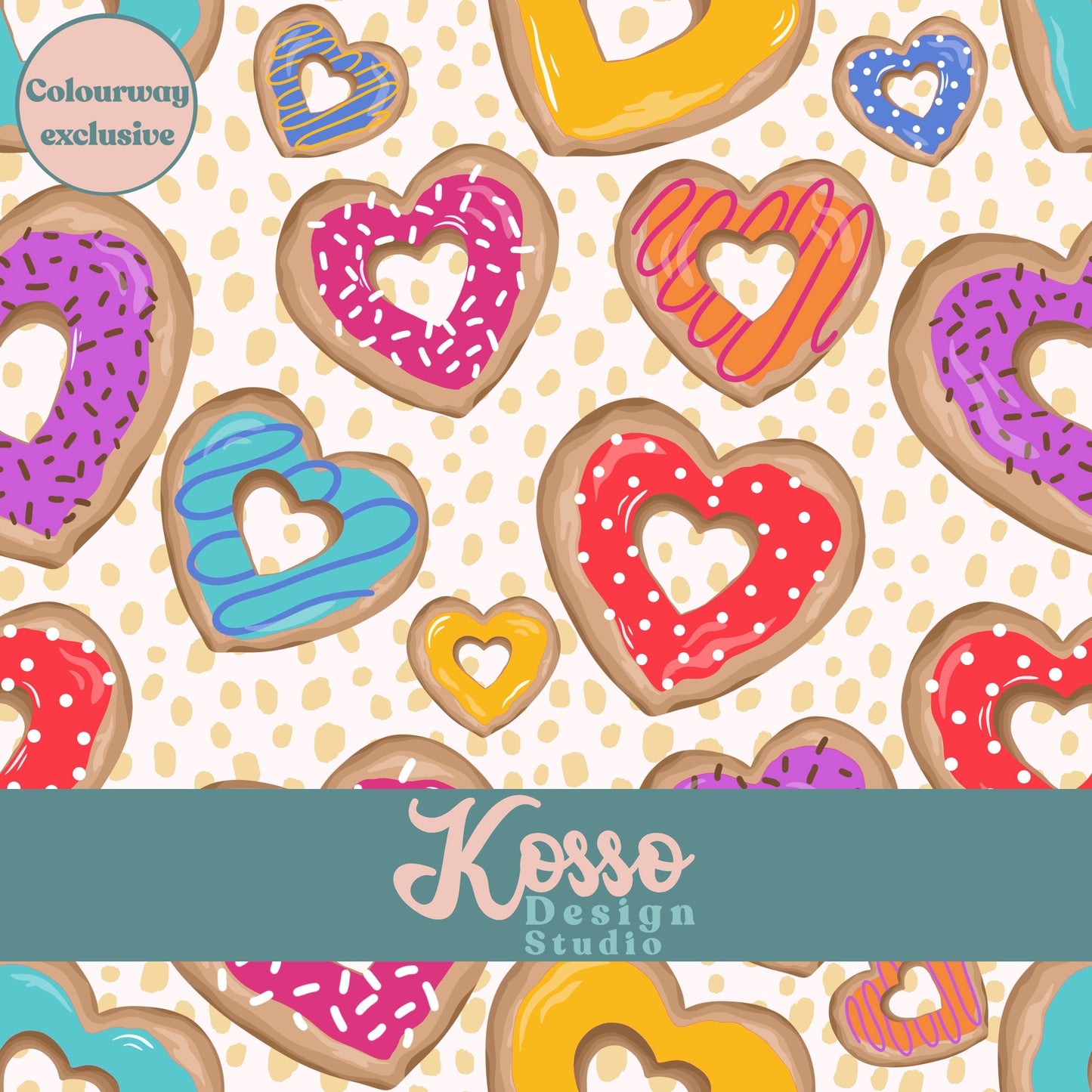 Exclusive Heart Donut’s Seamless Design