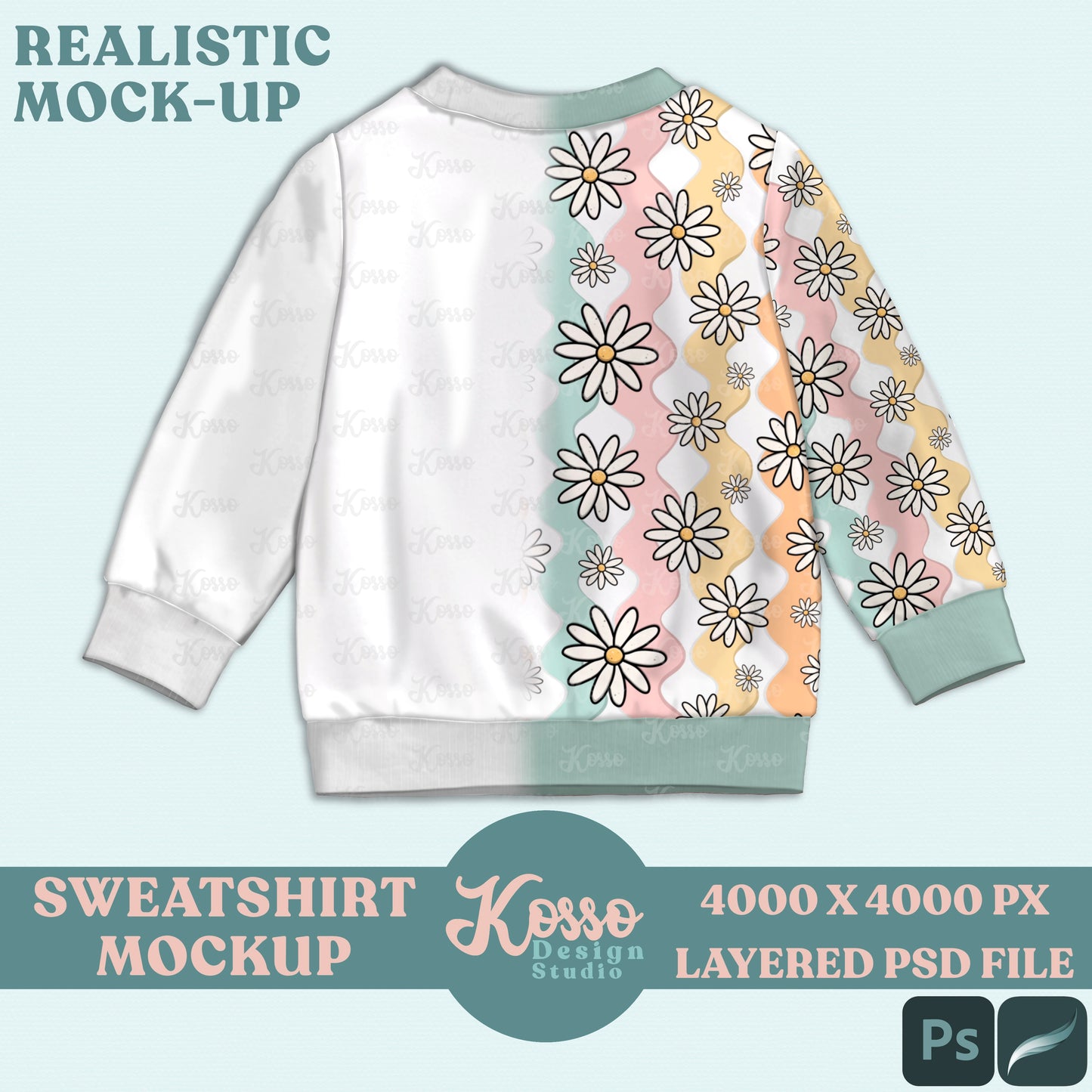 Realistic sweatshirt jumper mock up