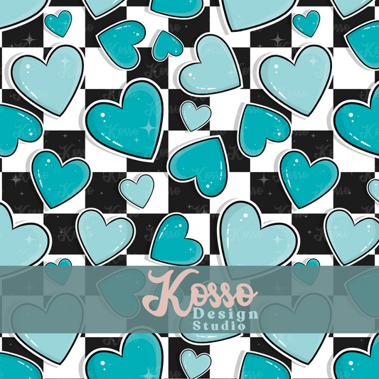 Valentine's Day, Glossy Candy Hearts Patterns, Seamless, s2