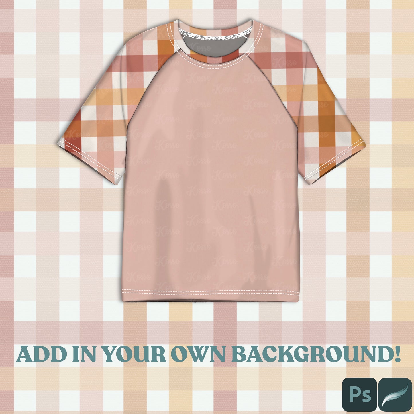 Realistic raglan t shirt mock up