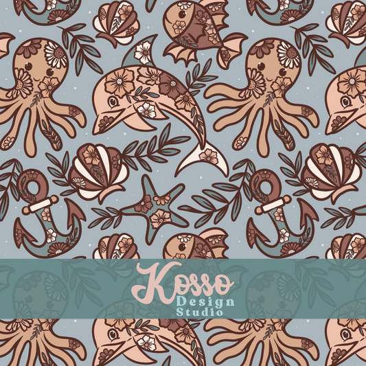 Floral Ocean - Limited exclusive (5 available of each)- Seamless Design