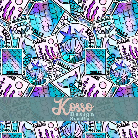 Mermaid Stickers -  limited Exclusive (10 available)- Seamless Design