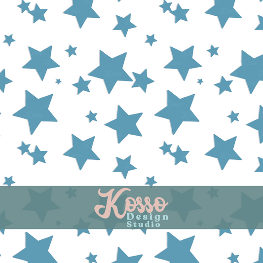 Blue and white stars - Non exclusive - Seamless Design