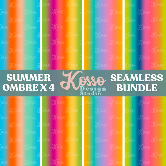 Summer Ombre Bundle x 4 - Non Exclusive- Seamless Design