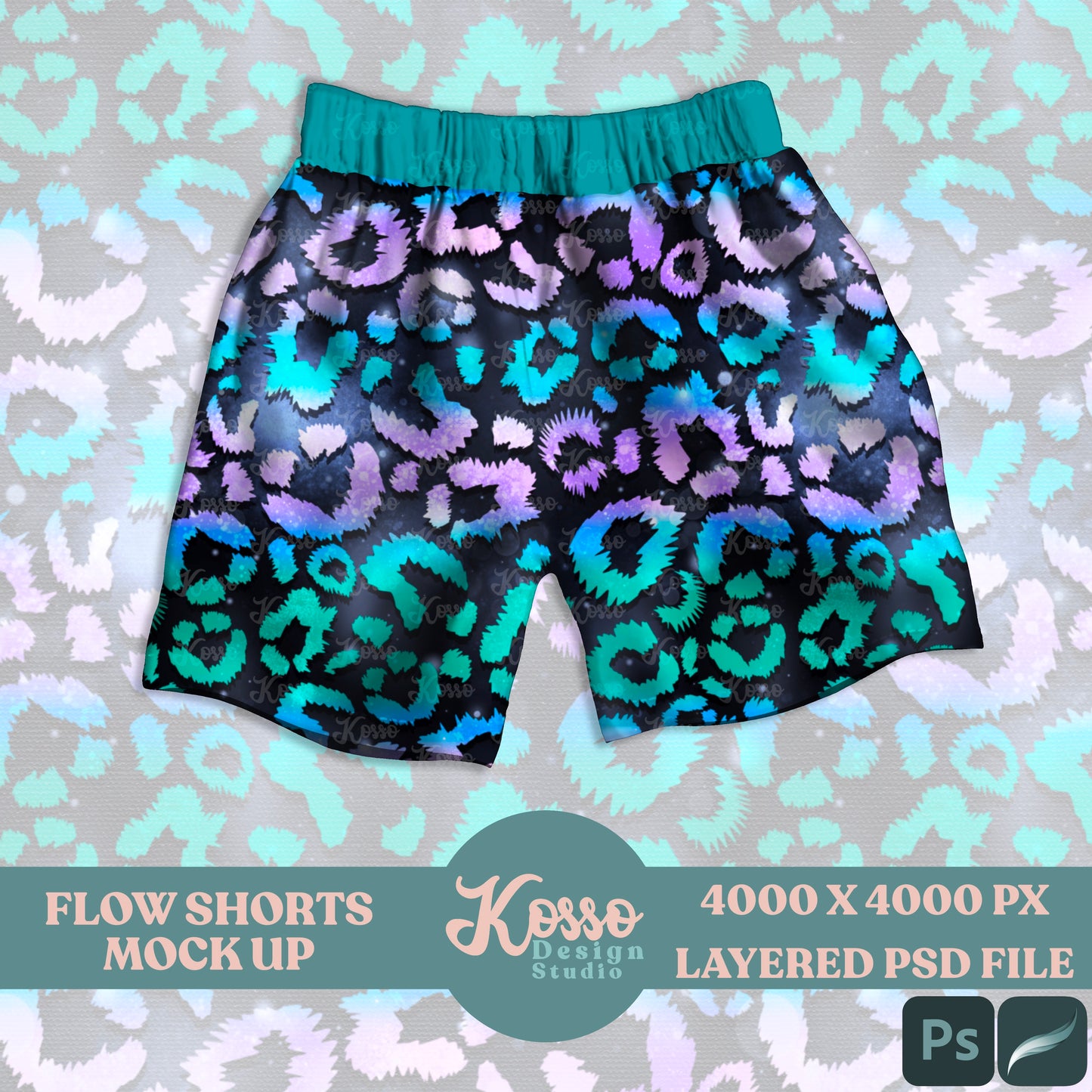Realistic flow shorts mock up