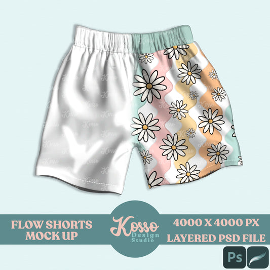 Realistic flow shorts mock up