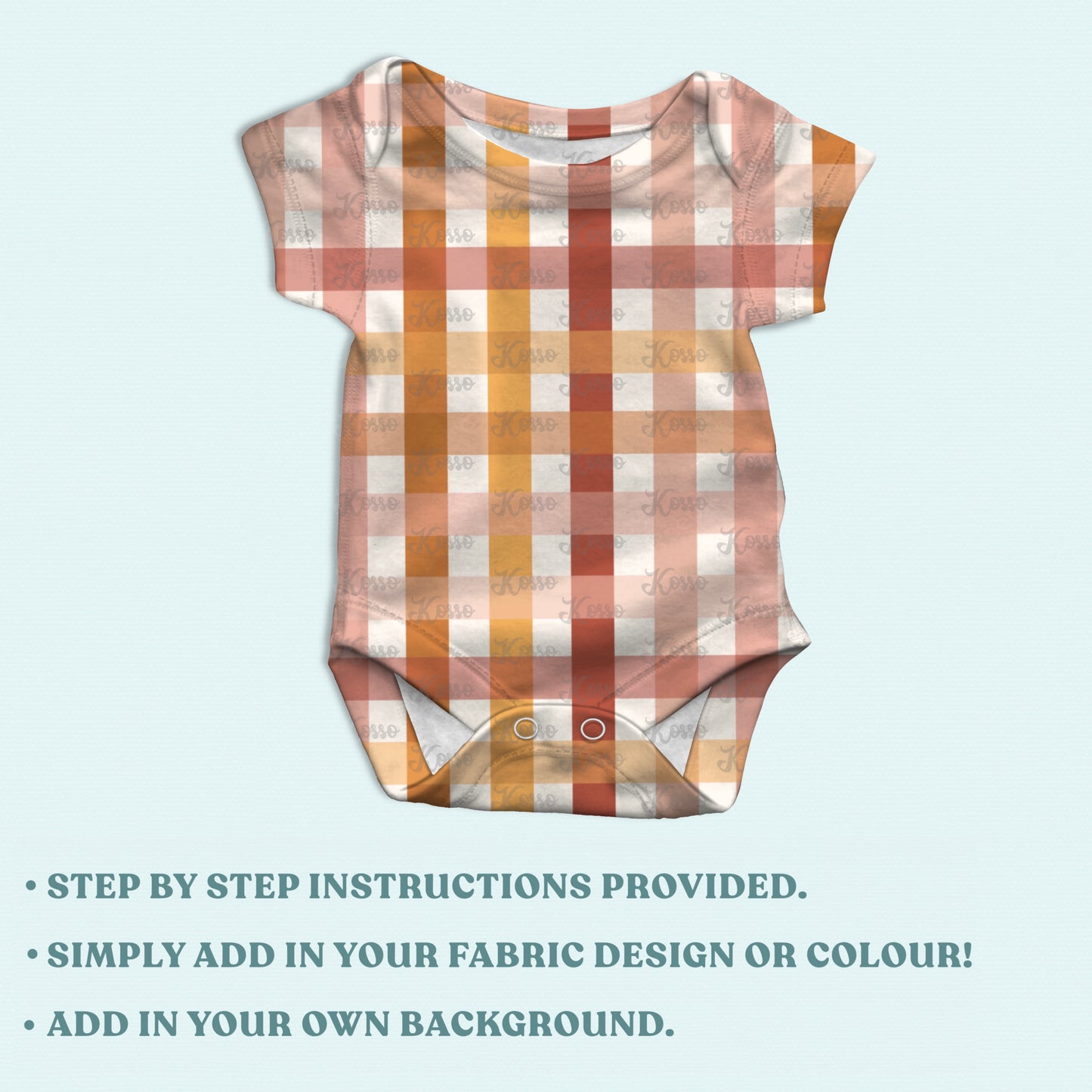 Short baby romper mock up