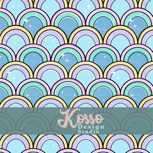 Pastel Rainbows - Non exclusive seamless design (multiple colours)