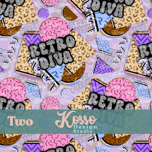 Retro Diva  - Non Exclusive- Seamless Design