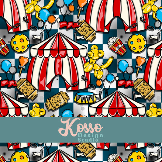 Exclusive Fun Fair Circus Seamless Design